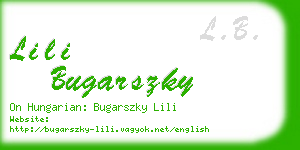 lili bugarszky business card